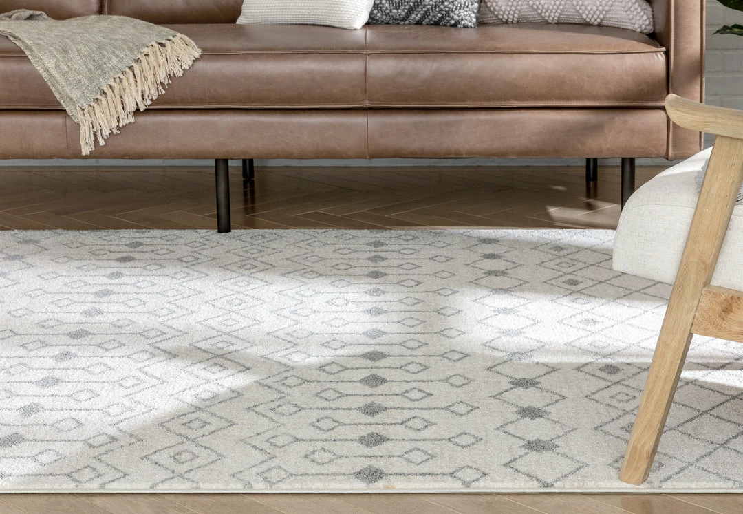 Well Woven Global Transistora Nordic Tribal Trellis Pattern Ivory Grey Rug 9 Well Woven Global Transistora Nordic Tribal Trellis Pattern Ivory Grey Rug