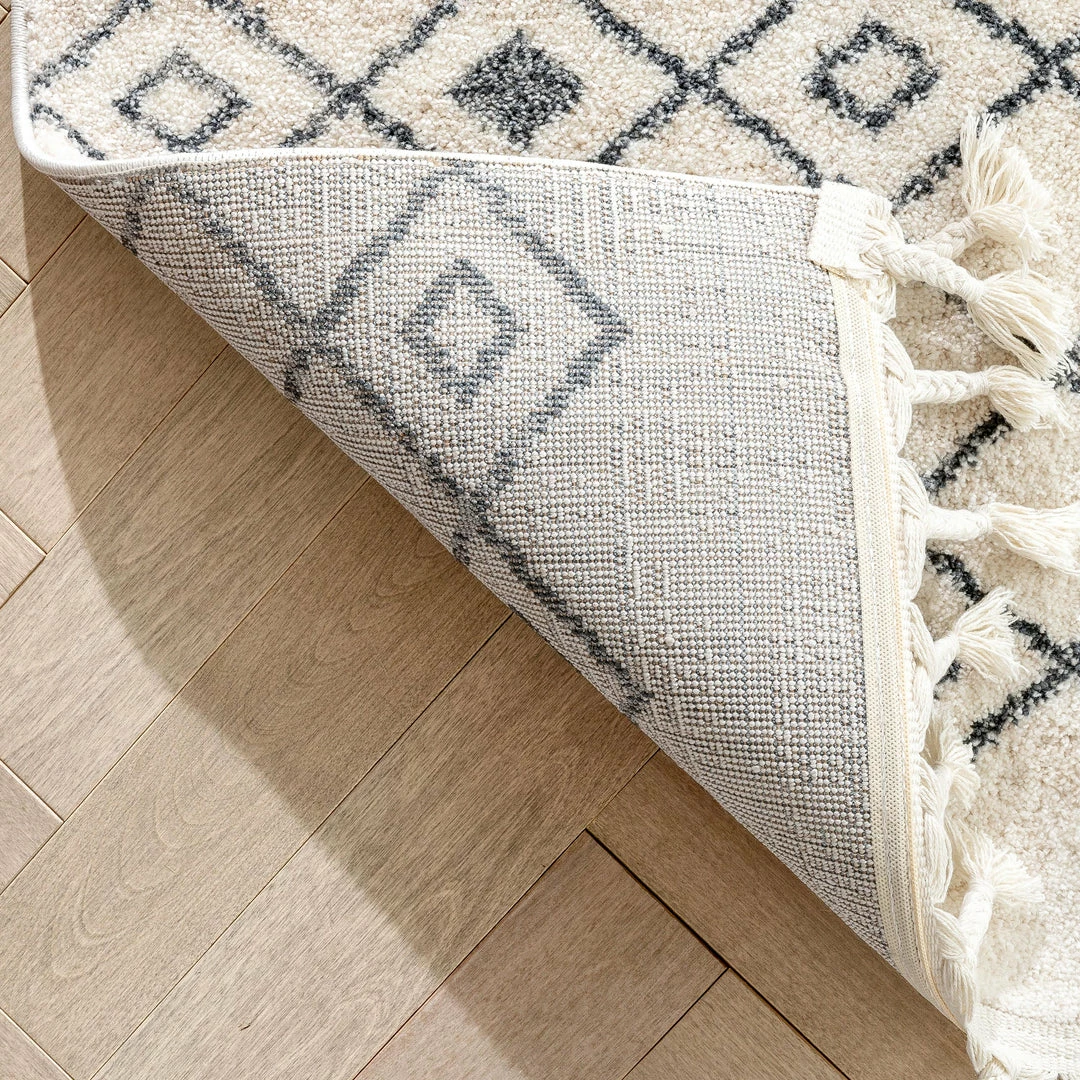 Well Woven Transistora Nordic Tribal Trellis Pattern Charcoal Ivory Rug 6 Well Woven Transistora Nordic Tribal Trellis Pattern Charcoal Ivory Rug