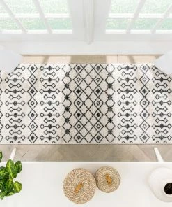 Well Woven Transistora Nordic Tribal Trellis Pattern Charcoal Ivory Rug 24 Well Woven Transistora Nordic Tribal Trellis Pattern Charcoal Ivory Rug