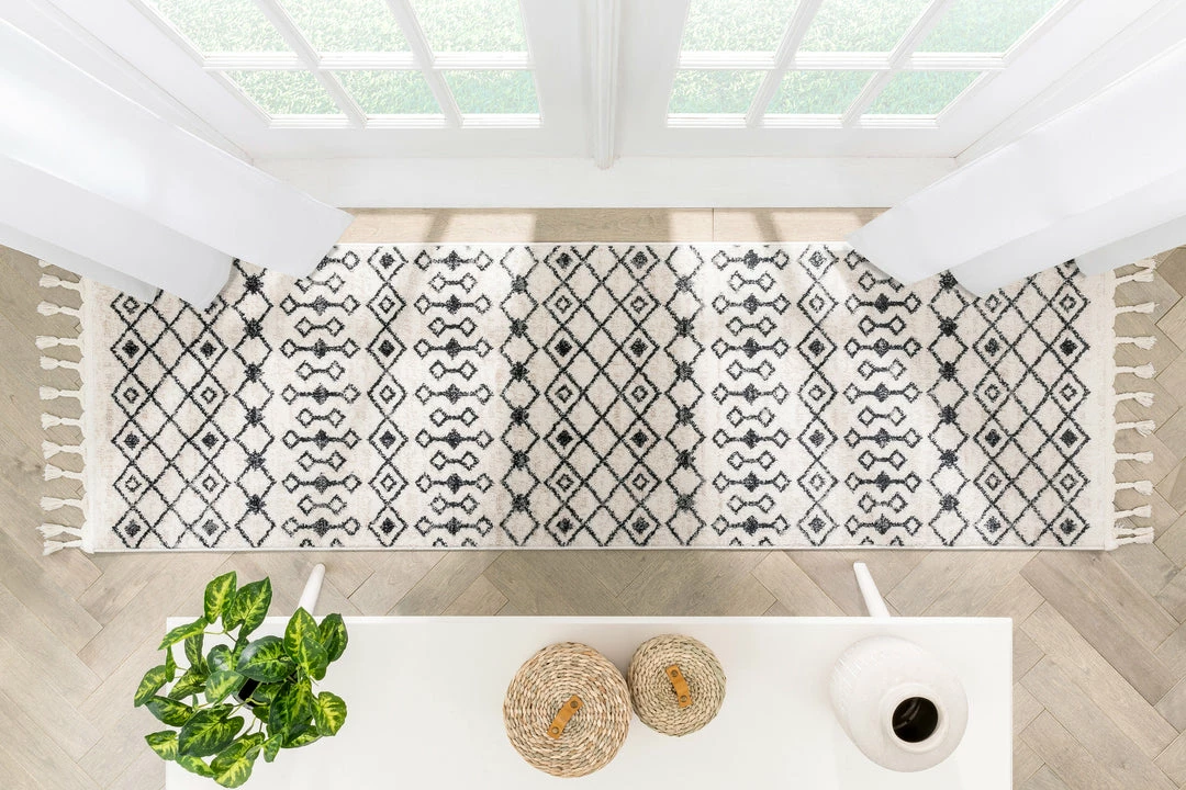 Well Woven Transistora Nordic Tribal Trellis Pattern Charcoal Ivory Rug 12 Well Woven Transistora Nordic Tribal Trellis Pattern Charcoal Ivory Rug