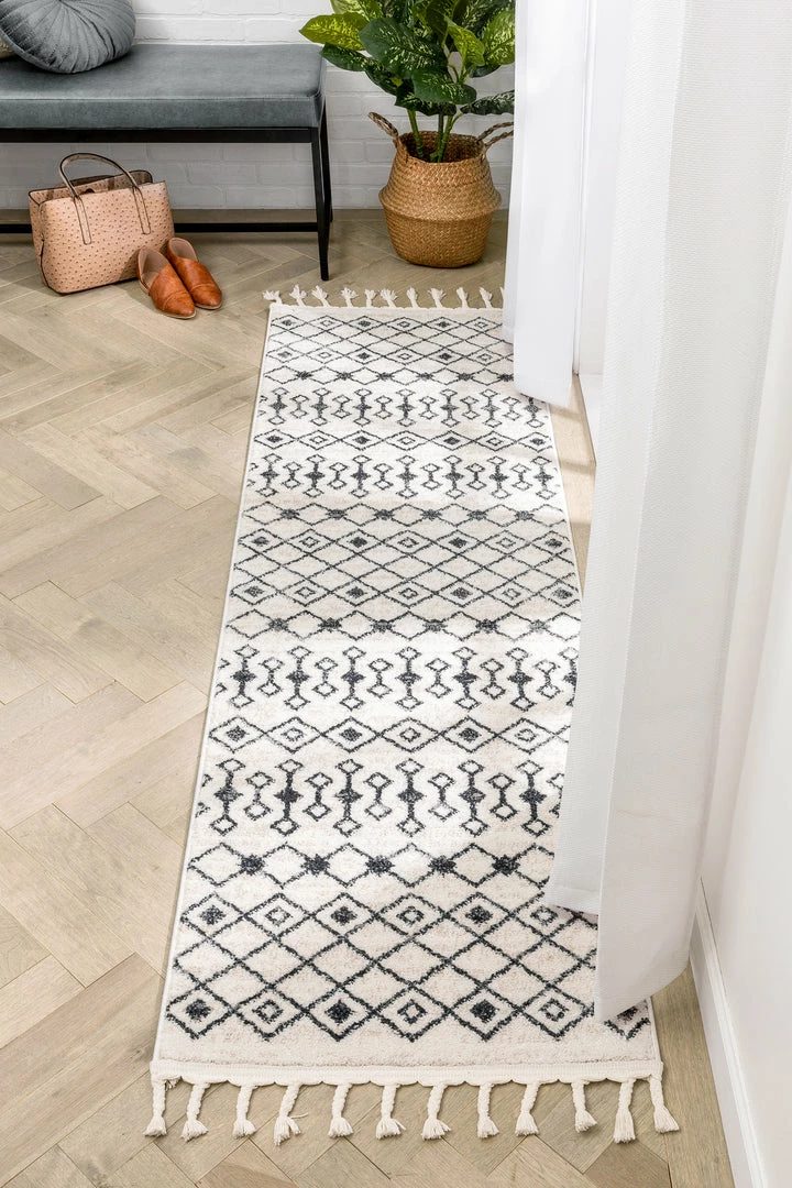 Well Woven Transistora Nordic Tribal Trellis Pattern Charcoal Ivory Rug 13 Well Woven Transistora Nordic Tribal Trellis Pattern Charcoal Ivory Rug