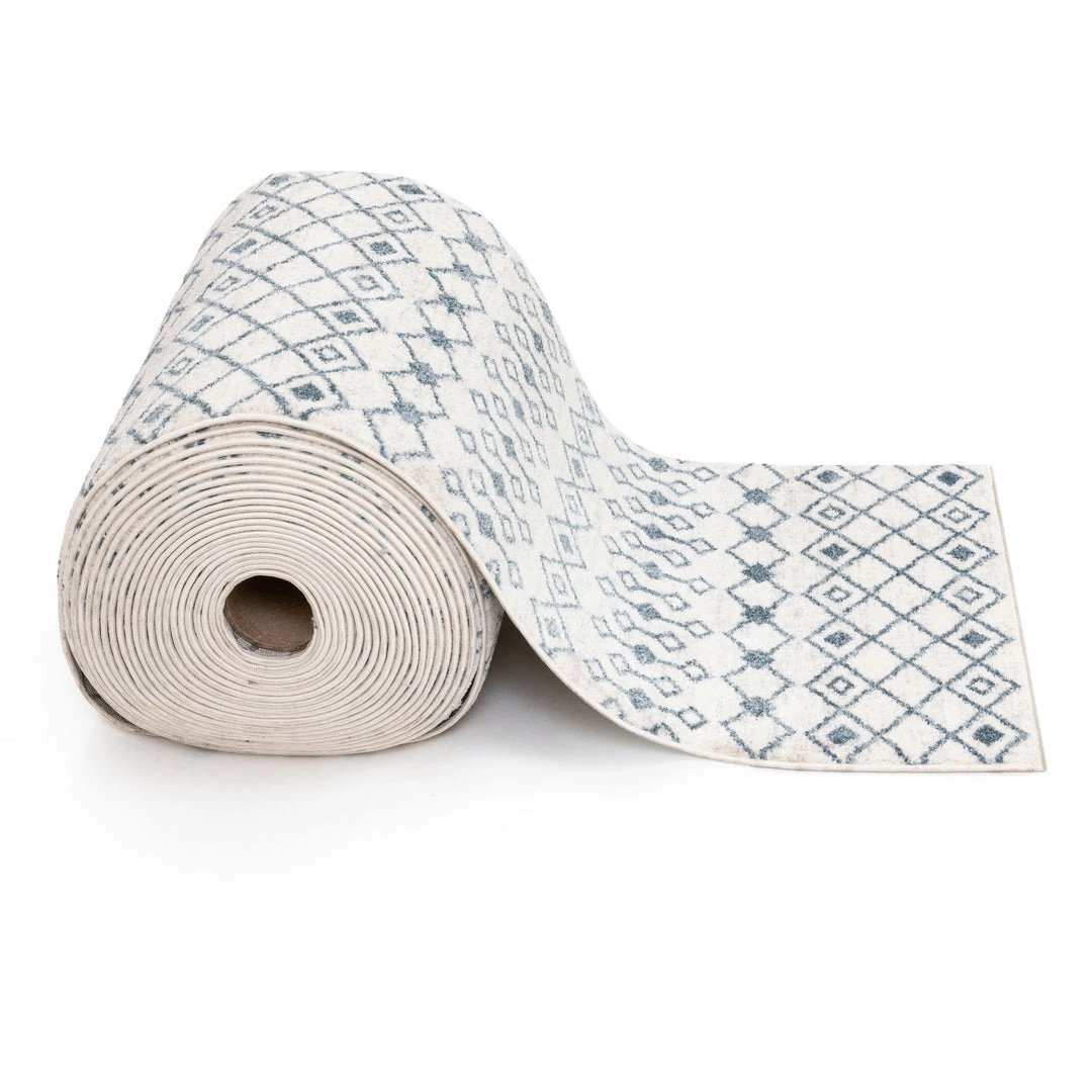 Well Woven Custom Size Runner Transistora Tribal Trellis Geometric Pattern Light Blue Ivory 27 Inch Wide X Choose Your Length Hallway Runner Rug 2 Well Woven Custom Size Runner Transistora Tribal Trellis Geometric Pattern Light Blue Ivory 27 Inch Wide X Choose Your Length Hallway Runner Rug