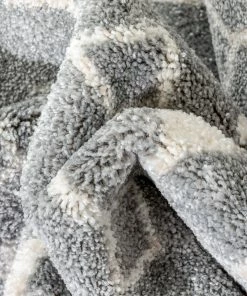 Well Woven Global Transistora Nordic Tribal Trellis Pattern Grey Rug