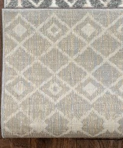 Well Woven Custom Size Runner Transistora Tribal Trellis Geometric Pattern Grey 27 Inch Wide X Choose Your Length Hallway Runner Rug Global