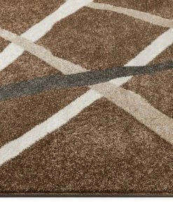 Well Woven Global Piku Brown Modern Geometric Lines Rug