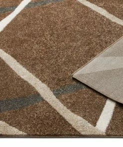 Well Woven Global Piku Brown Modern Geometric Lines Rug