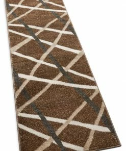 Well Woven Global Piku Brown Modern Geometric Lines Rug
