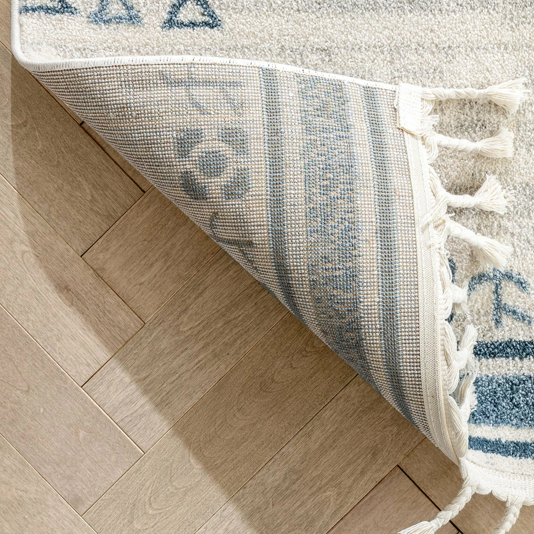 Well Woven Global Capa Nordic Tribal Ivory Blue Rug 6 Well Woven Global Capa Nordic Tribal Ivory Blue Rug