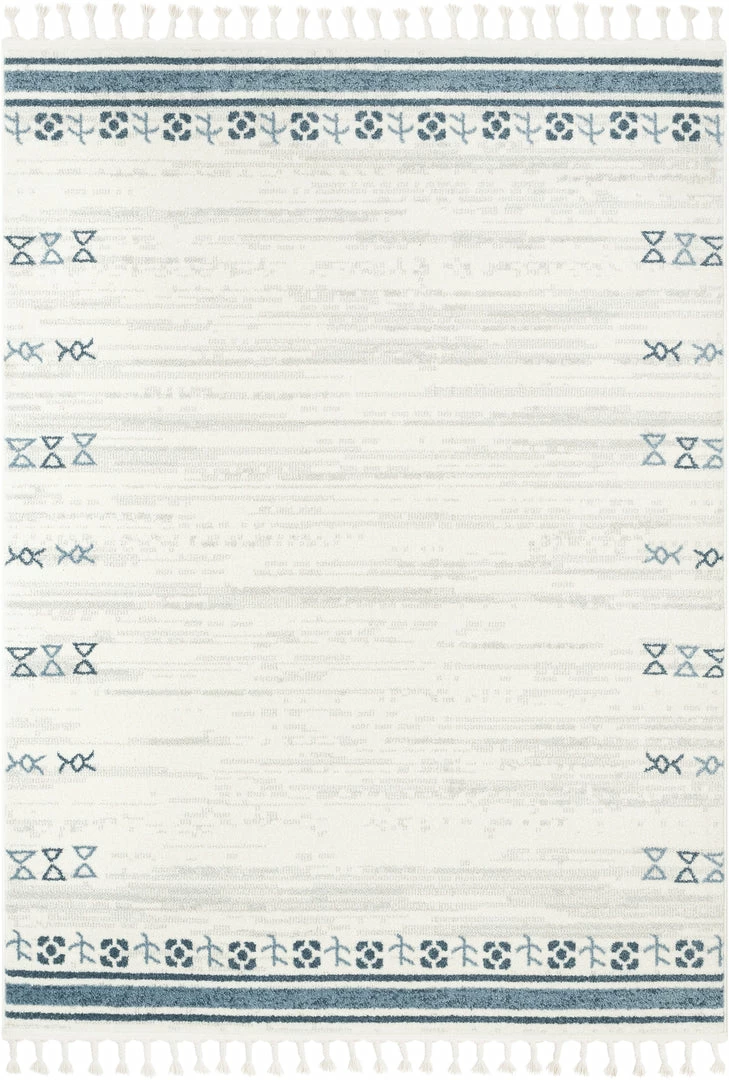Well Woven Global Capa Nordic Tribal Ivory Blue Rug 2 Well Woven Global Capa Nordic Tribal Ivory Blue Rug