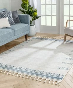 Well Woven Global Capa Nordic Tribal Ivory Blue Rug 20 Well Woven Global Capa Nordic Tribal Ivory Blue Rug