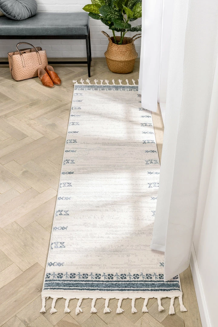 Well Woven Global Capa Nordic Tribal Ivory Blue Rug 13 Well Woven Global Capa Nordic Tribal Ivory Blue Rug