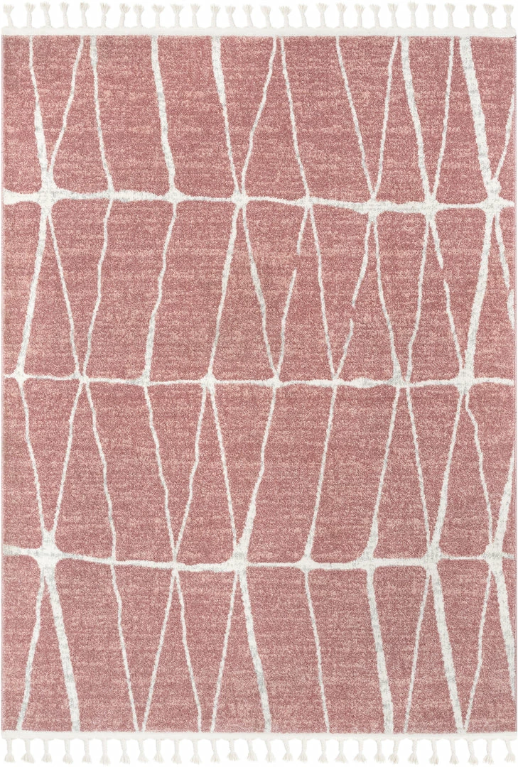 Well Woven Crisscross Nordic Geometric Pattern Blush Ivory Rug Global 2 Well Woven Crisscross Nordic Geometric Pattern Blush Ivory Rug Global