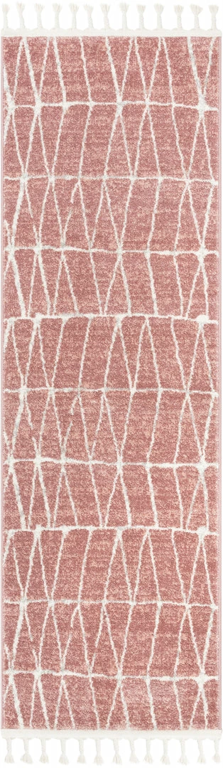 Well Woven Crisscross Nordic Geometric Pattern Blush Ivory Rug Global 6 Well Woven Crisscross Nordic Geometric Pattern Blush Ivory Rug Global