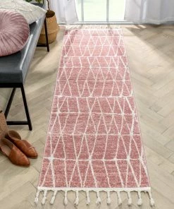 Well Woven Crisscross Nordic Geometric Pattern Blush Ivory Rug Global 25 Well Woven Crisscross Nordic Geometric Pattern Blush Ivory Rug Global