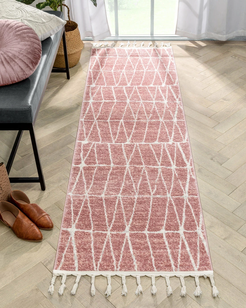 Well Woven Crisscross Nordic Geometric Pattern Blush Ivory Rug Global 13 Well Woven Crisscross Nordic Geometric Pattern Blush Ivory Rug Global
