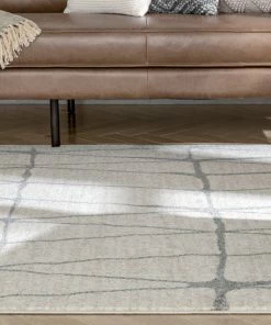 Well Woven Global Crisscross Nordic Geometric Pattern Ivory Rug