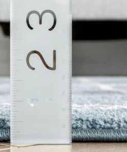 Well Woven Crisscross Nordic Geometric Pattern Blue Rug