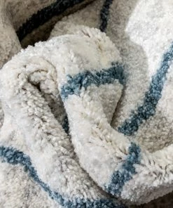 Well Woven Custom Size Runner Crisscross Retro Geometric Pattern Blue Ivory Choose Your Width X Choose Your Length Hallway Runner Rug