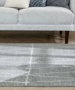 Well Woven Crisscross Nordic Geometric Pattern Grey Rug