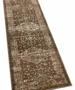 Well Woven Lila Brown Distressed Vintage Persian Tribal Rug Global