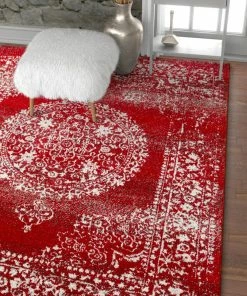 Well Woven Mora Red Traditional Vintage Persian Distressed Rug 7'10" X 9'10" Global