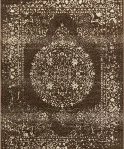 Well Woven Mora Brown Traditional Vintage Persian Distressed Rug