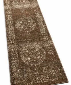 Well Woven Mora Brown Traditional Vintage Persian Distressed Rug
