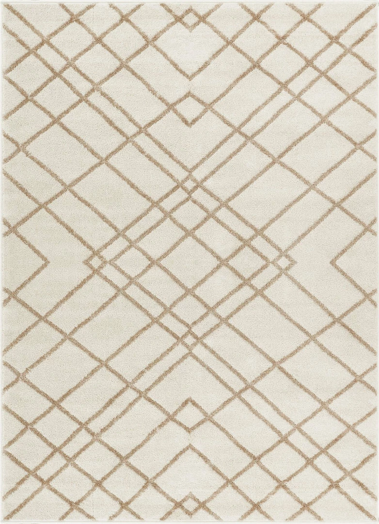 Well Woven Global Adalene Ivory Modern Mosaic Moroccan Rug 1 Well Woven Global Adalene Ivory Modern Mosaic Moroccan Rug