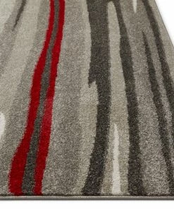 Well Woven Global Oscar Red Modern Abstract Lines Rug 7 Well Woven Global Oscar Red Modern Abstract Lines Rug
