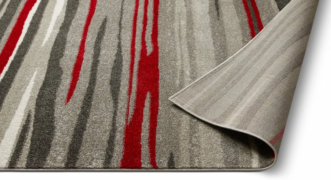Well Woven Global Oscar Red Modern Abstract Lines Rug 3 Well Woven Global Oscar Red Modern Abstract Lines Rug