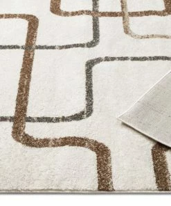 Well Woven Global Juillet Ivory Modern Geometric Solid Lines Rug