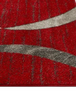 Well Woven Felicita Red Modern Lines Stripes Distressed Rug Global