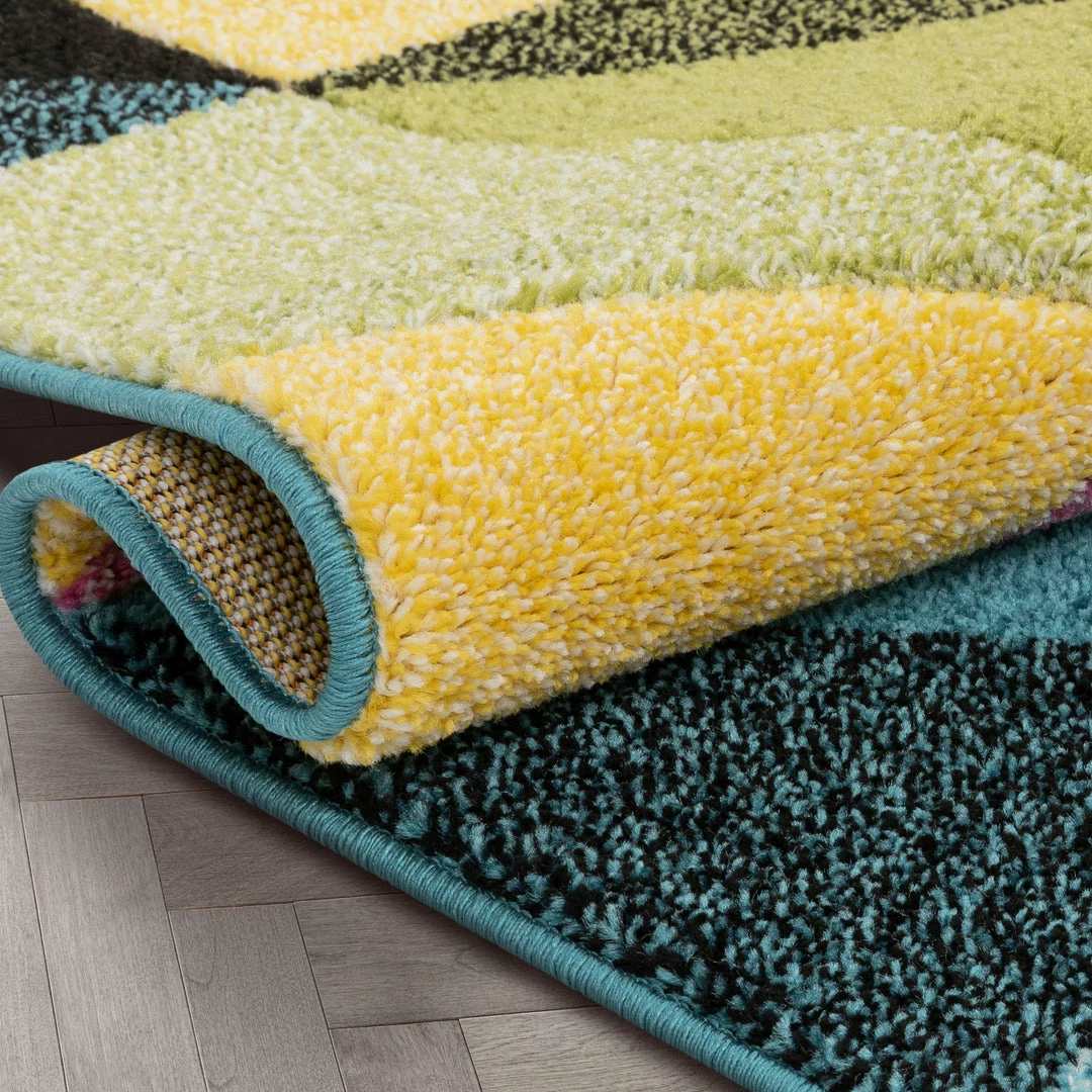 Well Woven Marvel Mid-Century Modern Construct Geometric Multi Hand-Carved Rug 5 Well Woven Marvel Mid-Century Modern Construct Geometric Multi Hand-Carved Rug