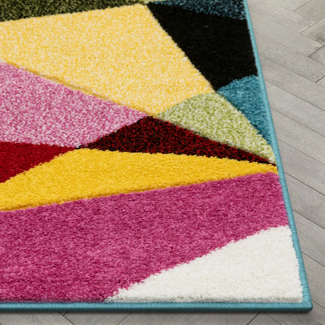 Well Woven Marvel Mid-Century Modern Construct Geometric Multi Hand-Carved Rug 8 Well Woven Marvel Mid-Century Modern Construct Geometric Multi Hand-Carved Rug