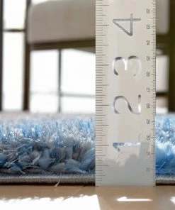 Well Woven Ucci Modern Modern Geometric Shag Beige 3D Textured Thick & Soft Shag Rug