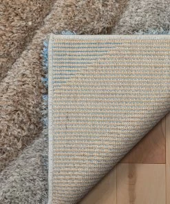 Well Woven Ucci Modern Modern Geometric Shag Beige 3D Textured Thick & Soft Shag Rug