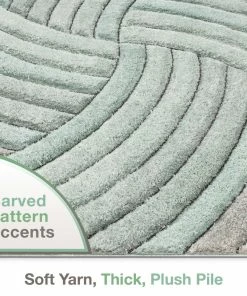 Well Woven Ucci Blue Modern 3D Textured Shag Rug By Chill Rugs Geometric