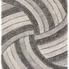 Well Woven Geometric Ucci Grey Modern 3D Textured Shag Rug