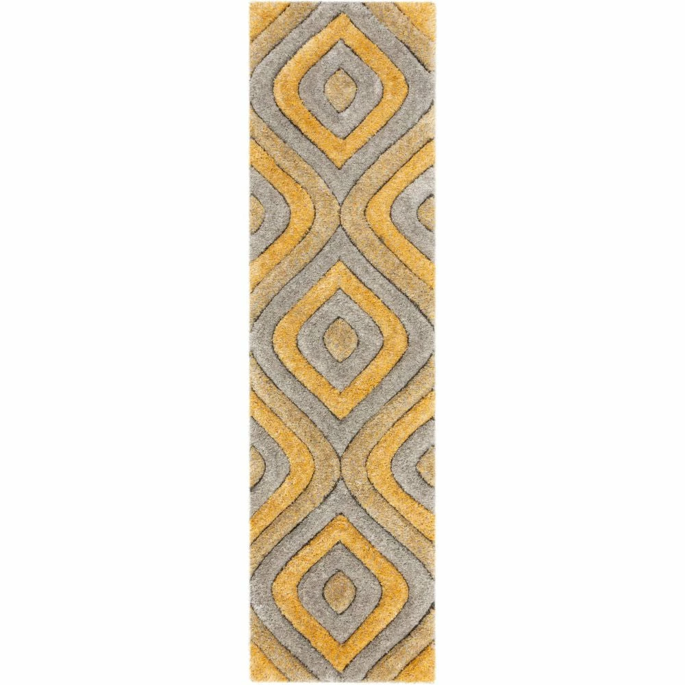 Well Woven Malibu Yellow Modern 3D Textured Shag Rug By Chill Rugs Geometric 5 Well Woven Malibu Yellow Modern 3D Textured Shag Rug By Chill Rugs Geometric