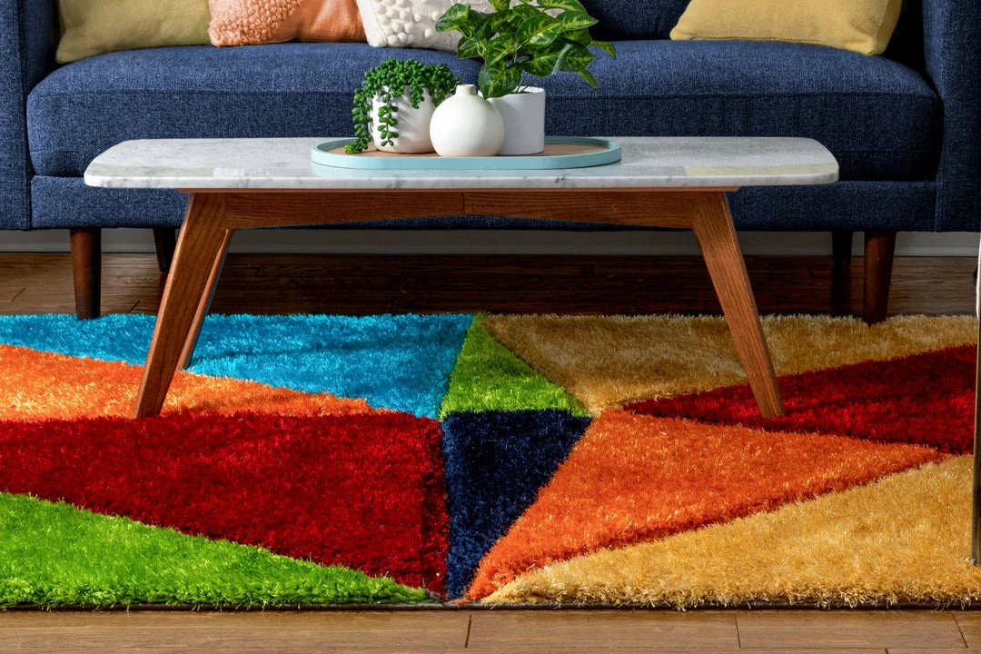 Well Woven Rialto Modern Geometric Shag Multi 3D Textured Thick & Soft Shag Rug 6 Well Woven Rialto Modern Geometric Shag Multi 3D Textured Thick & Soft Shag Rug