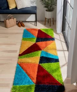 Well Woven Rialto Modern Geometric Shag Multi 3D Textured Thick & Soft Shag Rug 20 Well Woven Rialto Modern Geometric Shag Multi 3D Textured Thick & Soft Shag Rug