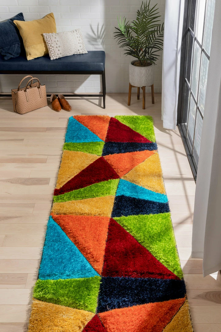 Well Woven Rialto Modern Geometric Shag Multi 3D Textured Thick & Soft Shag Rug 10 Well Woven Rialto Modern Geometric Shag Multi 3D Textured Thick & Soft Shag Rug