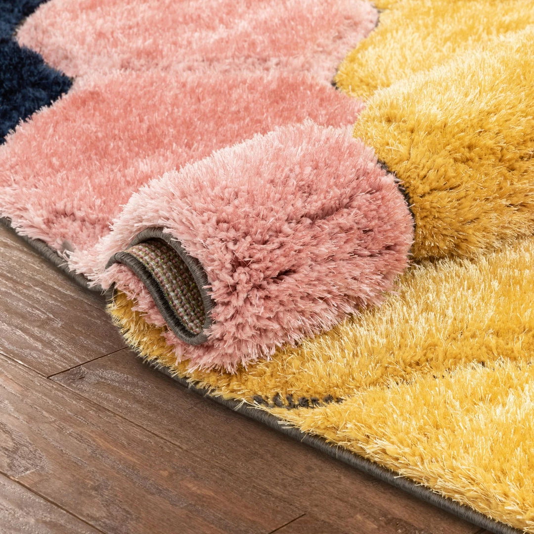 Well Woven Rainbow Modern Geometric Shag Multi 3D Textured Thick & Soft Shag Rug 3 Well Woven Rainbow Modern Geometric Shag Multi 3D Textured Thick & Soft Shag Rug