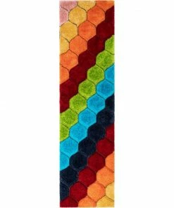 Well Woven Rainbow Modern Geometric Shag Multi 3D Textured Thick & Soft Shag Rug 21 Well Woven Rainbow Modern Geometric Shag Multi 3D Textured Thick & Soft Shag Rug