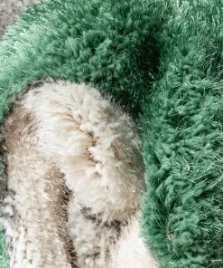 Well Woven Apallo Modern Geometric Green 3D Textured Thick & Soft Shag Rug