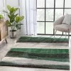 Well Woven Apallo Modern Geometric Green 3D Textured Thick & Soft Shag Rug