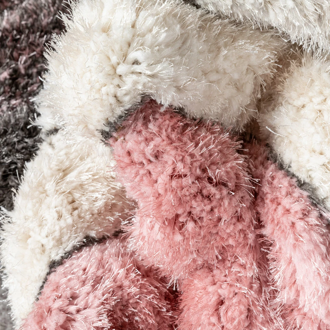 Well Woven Apallo Modern Geometric Blush 3D Textured Thick & Soft Shag Rug 3 Well Woven Apallo Modern Geometric Blush 3D Textured Thick & Soft Shag Rug