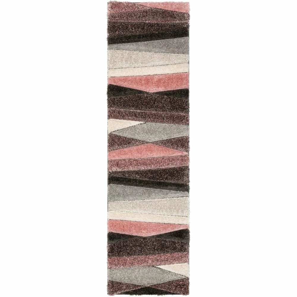 Well Woven Apallo Modern Geometric Blush 3D Textured Thick & Soft Shag Rug 10 Well Woven Apallo Modern Geometric Blush 3D Textured Thick & Soft Shag Rug