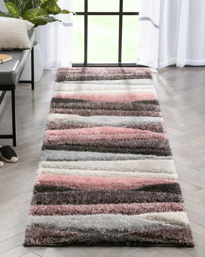 Well Woven Apallo Modern Geometric Blush 3D Textured Thick & Soft Shag Rug 11 Well Woven Apallo Modern Geometric Blush 3D Textured Thick & Soft Shag Rug