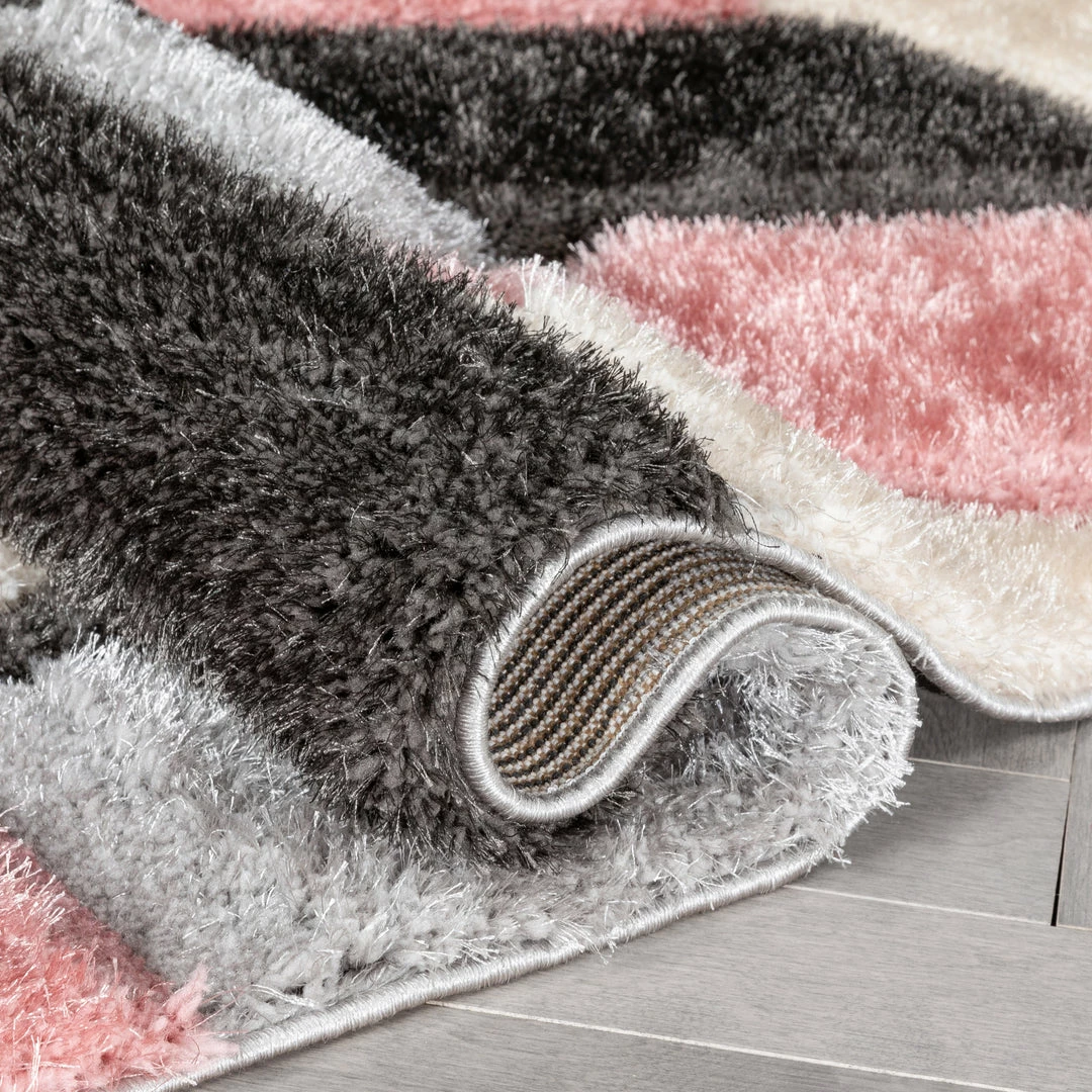 Well Woven Holland Modern Geometric Blush 3D Textured Thick & Soft Shag Rug 5 Well Woven Holland Modern Geometric Blush 3D Textured Thick & Soft Shag Rug